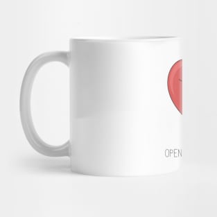 Open your heart drawing Mug